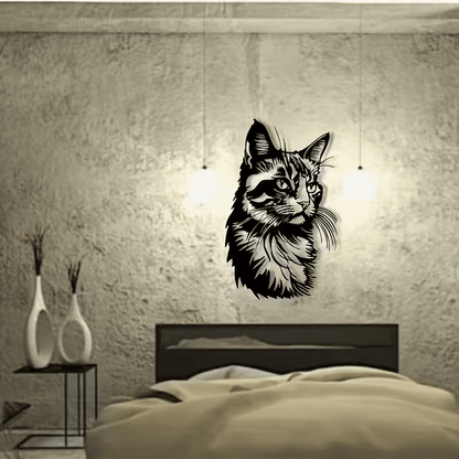 NEW Cat Metal Silhouette Wall Art - FranksFunkyStuff