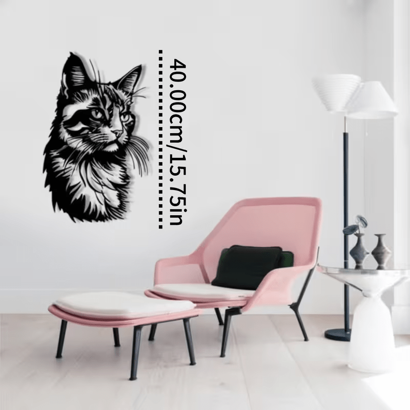 NEW Cat Metal Silhouette Wall Art - FranksFunkyStuff