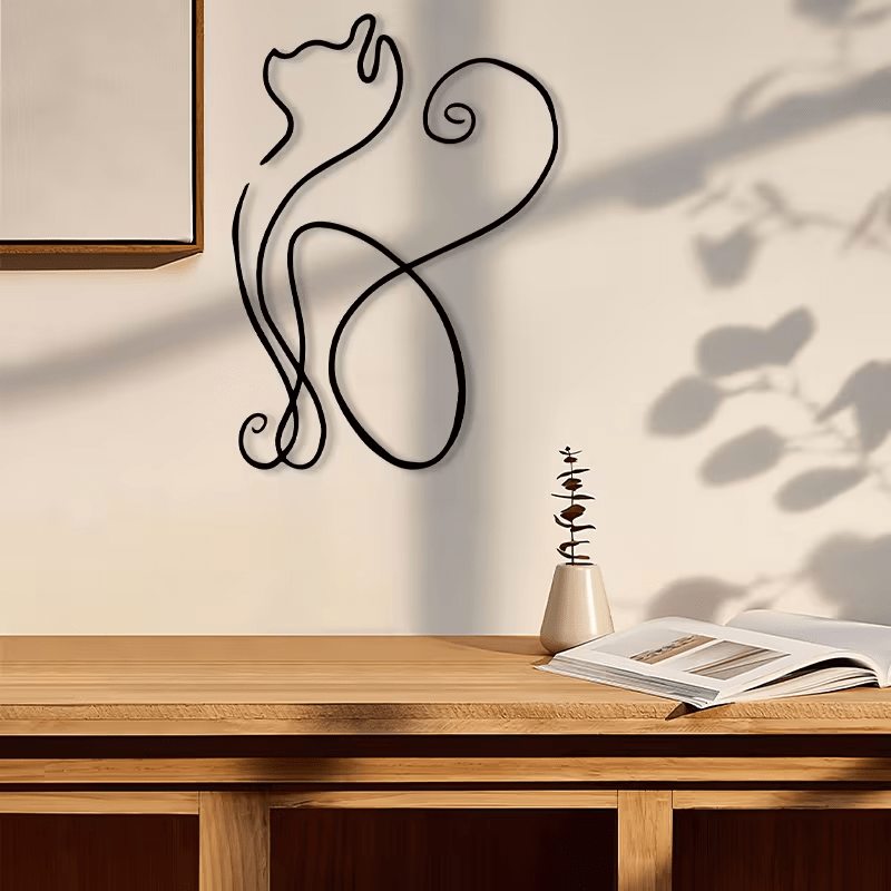 NEW CAT METAL WALL SIILHOUETTE - FranksFunkyStuff