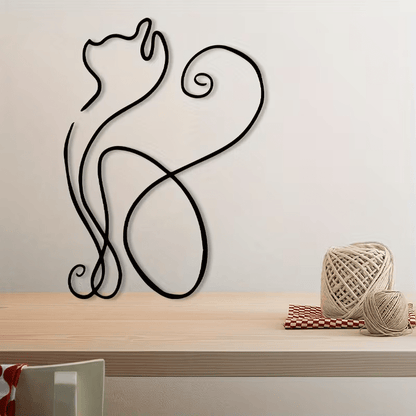 NEW CAT METAL WALL SIILHOUETTE - FranksFunkyStuff