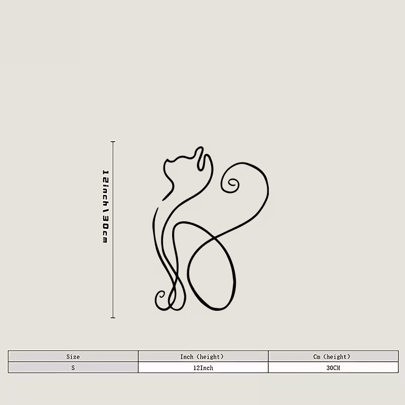 NEW CAT METAL WALL SIILHOUETTE - FranksFunkyStuff