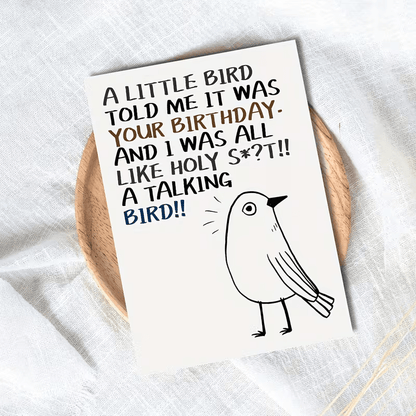 new Charming Bird-Themed Birthday Card with Envelope, FREE SHIPPING - FranksFunkyStuff