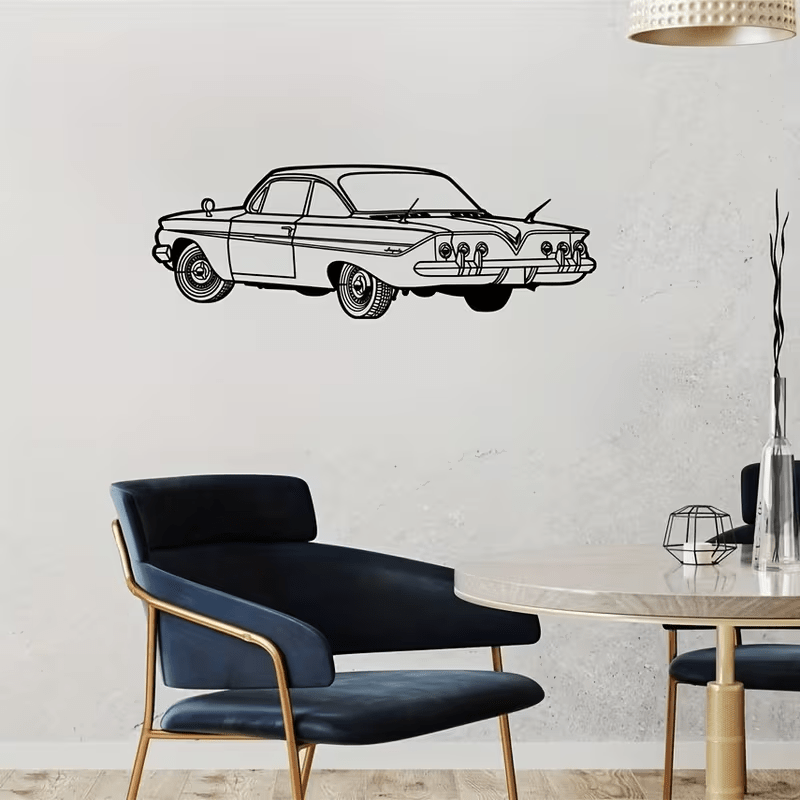 NEW Chevrolet 1961 Impala Metal Wall Art Vintage Vehicle Silhouette - FranksFunkyStuff
