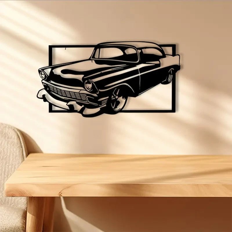 NEW CHEVY 1956 BEL AIR Classic Car Metal Silhouette Sign - FranksFunkyStuff