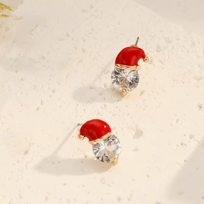 NEW Christmas Holiday Earrings Set,Santa & Rudy , - 2 Pairs 14K Golden Plated - FranksFunkyStuff