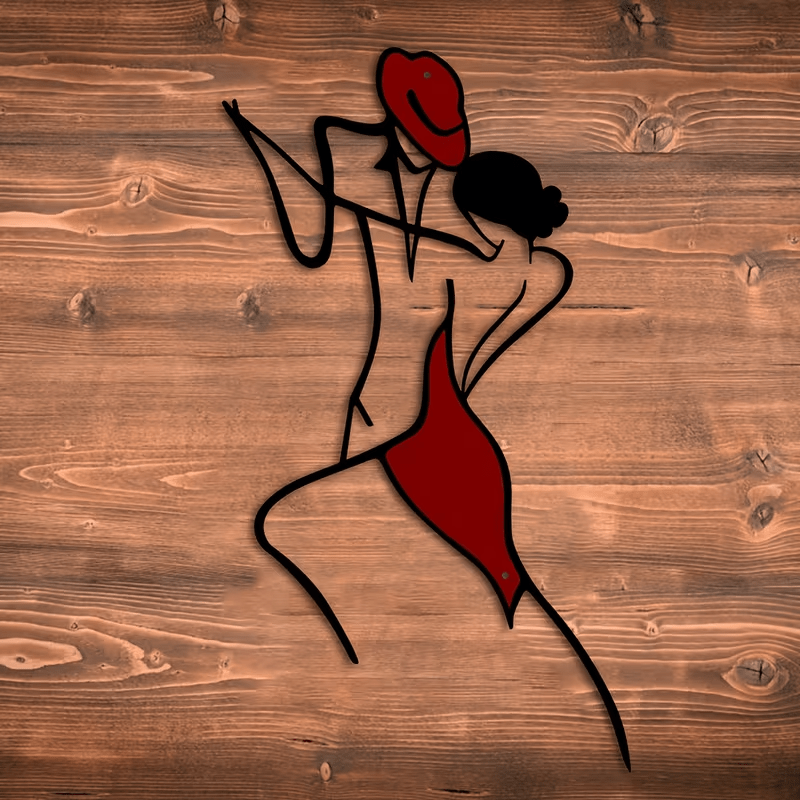 NEW Colorful Dancing Couple Metal Wall Art - 15.74 x 8.87 inches - FranksFunkyStuff