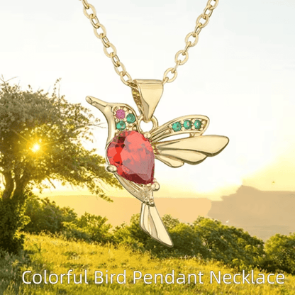 NEW Colorful Zircon Hummingbird Necklace - FranksFunkyStuff