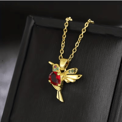 NEW Colorful Zircon Hummingbird Necklace - FranksFunkyStuff