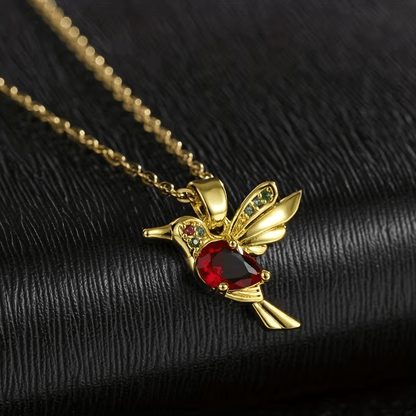 NEW Colorful Zircon Hummingbird Necklace - FranksFunkyStuff