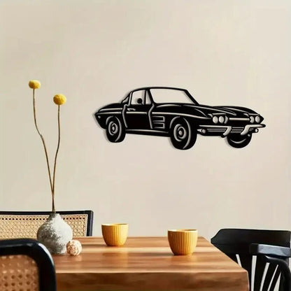 New Corvette Shape Metal Silhouette Wall Art - FranksFunkyStuff