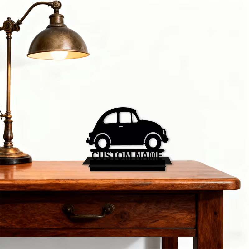 NEW Custom VW Bug Die Cut Metal Silhouette With Your Name or ? - FranksFunkyStuff