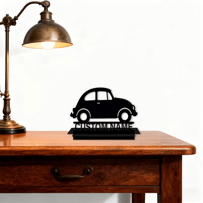 NEW Custom VW Bug Die Cut Metal Silhouette With Your Name or ? - FranksFunkyStuff