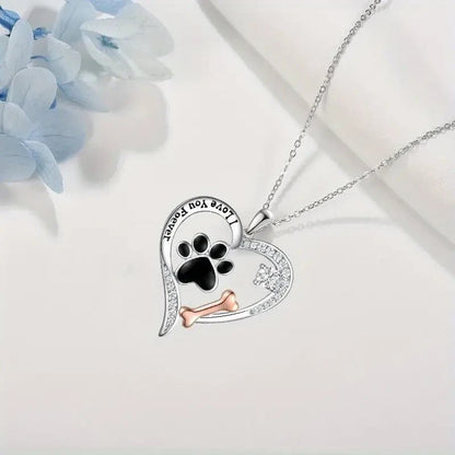 NEW Cute Dog Paw & Bone Women's Necklace - FranksFunkyStuff