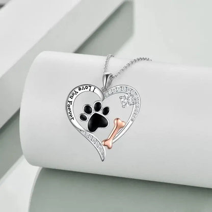 NEW Cute Dog Paw & Bone Women's Necklace - FranksFunkyStuff