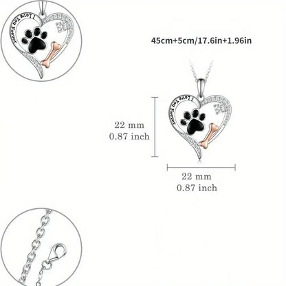 NEW Cute Dog Paw & Bone Women's Necklace - FranksFunkyStuff