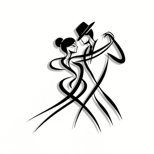 NEW Dancing Couple Metal Silhouette Wall Art - FranksFunkyStuff