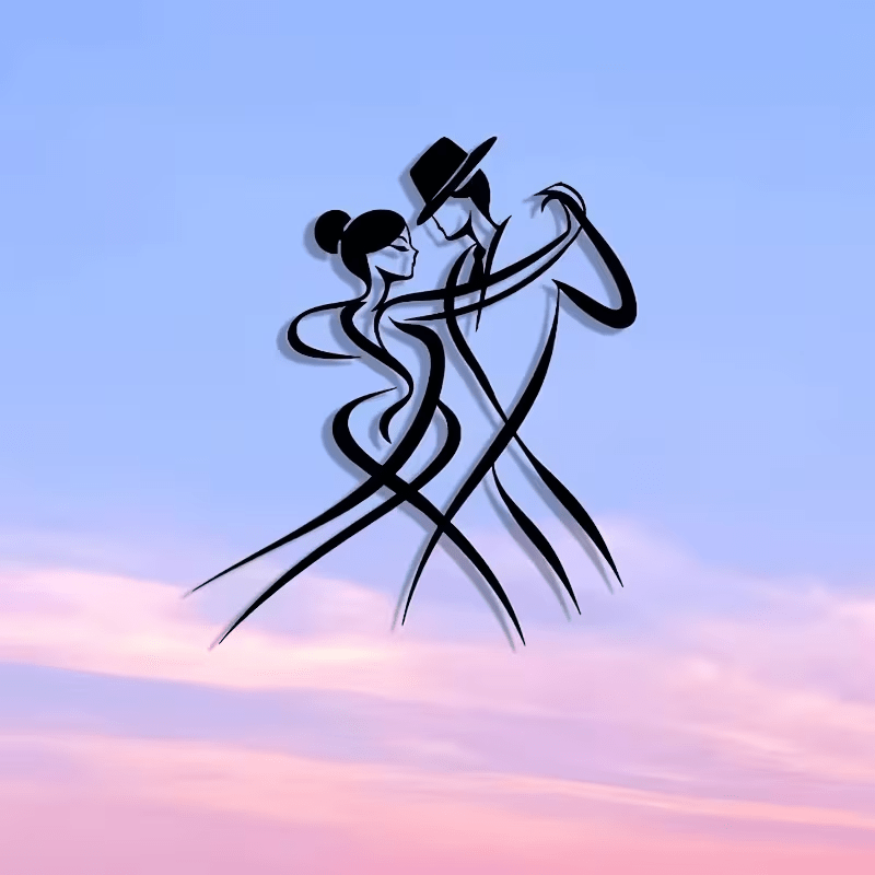NEW Dancing Couple Metal Silhouette Wall Art - FranksFunkyStuff