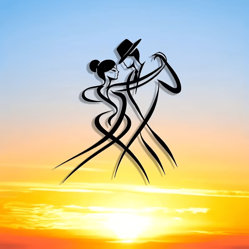 NEW Dancing Couple Metal Silhouette Wall Art - FranksFunkyStuff