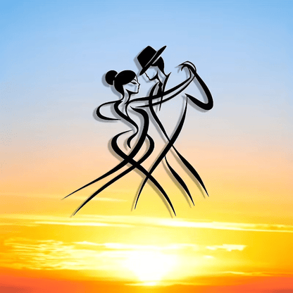 NEW Dancing Couple Metal Silhouette Wall Art - FranksFunkyStuff