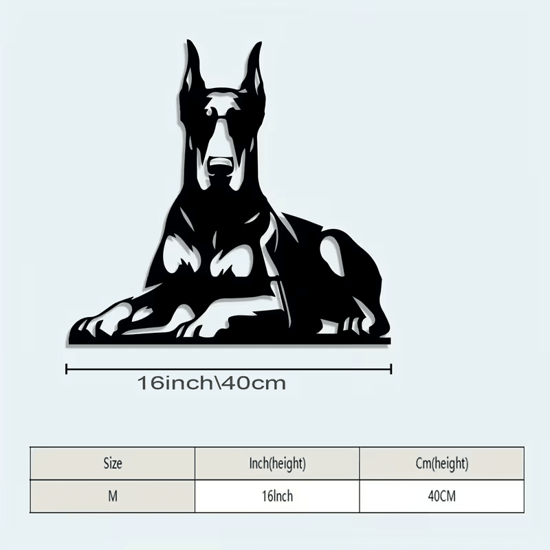 NEW Doberman Pincher Metal Silhouette Wall Art - FranksFunkyStuff