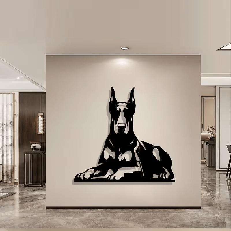 NEW Doberman Pincher Metal Silhouette Wall Art - FranksFunkyStuff