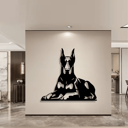 NEW Doberman Pincher Metal Silhouette Wall Art - FranksFunkyStuff