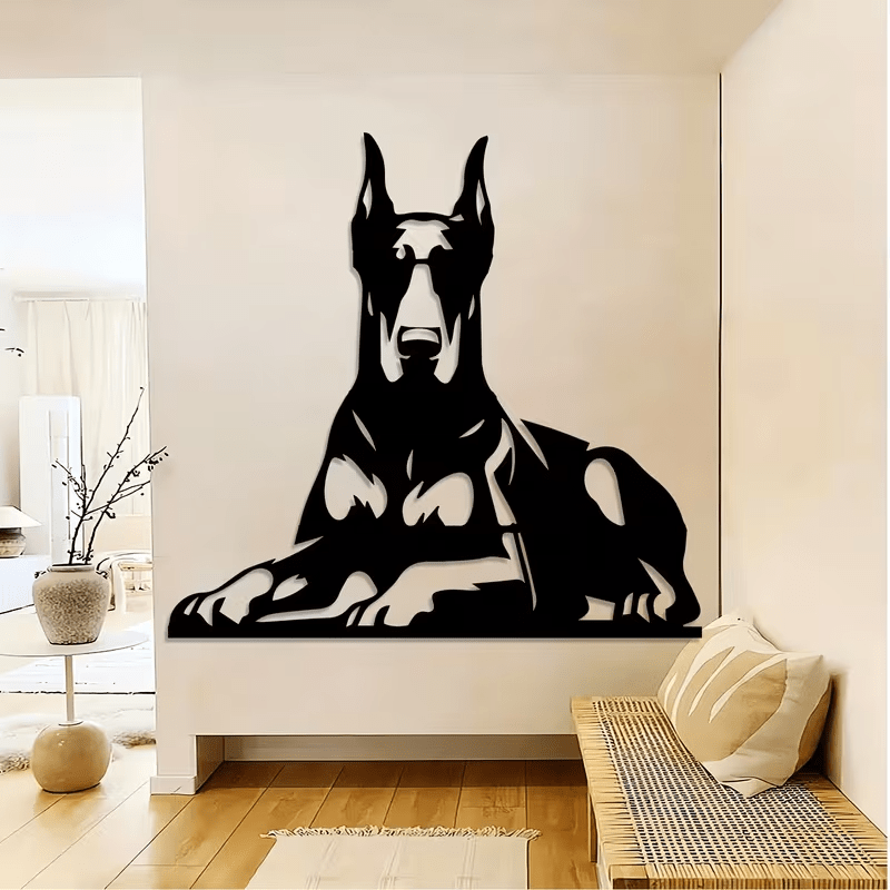 NEW Doberman Pincher Metal Silhouette Wall Art - FranksFunkyStuff