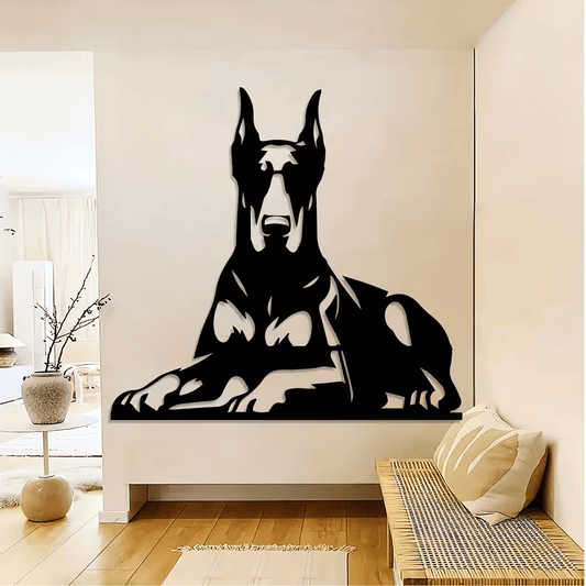 NEW Doberman Pincher Metal Silhouette Wall Art - FranksFunkyStuff