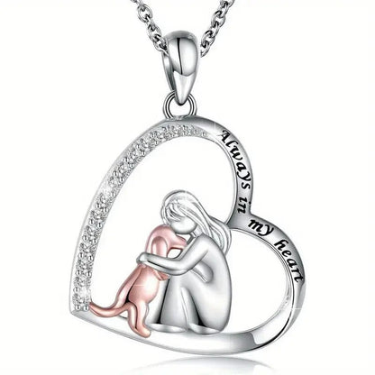 NEW Dog Hug Necklace and Earrings Set " Always in My Heart " - FranksFunkyStuff