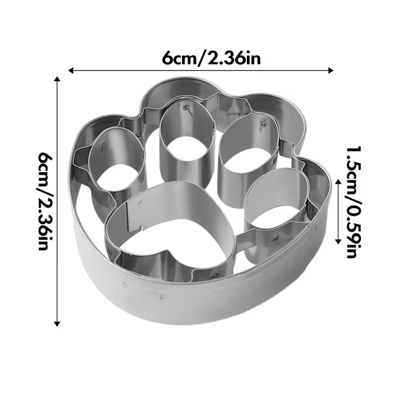 NEW Dog Paw Cookie Cutter, Stainless Steel Paw Print - FranksFunkyStuff