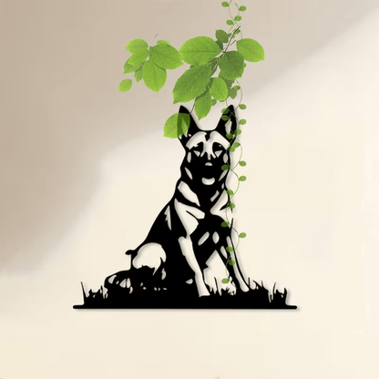 NEW Dog Sign Belgian Malinois Metal Wall Art Silhouette - FranksFunkyStuff