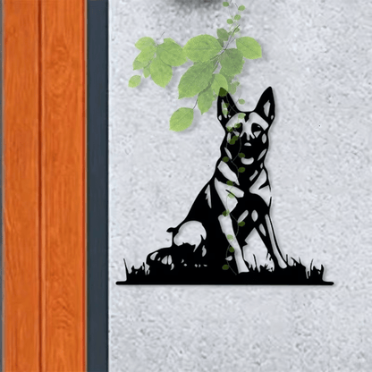 NEW Dog Sign Belgian Malinois Metal Wall Art Silhouette - FranksFunkyStuff