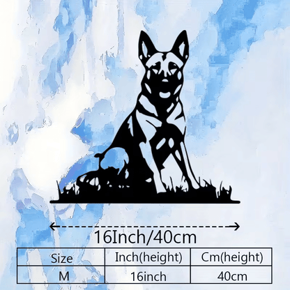 NEW Dog Sign Belgian Malinois Metal Wall Art Silhouette - FranksFunkyStuff