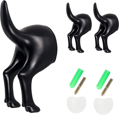 NEW Dog Tail Hooks Set of 2, Wall Mounted Dog Butt, Door Hanger, Hat, Coat keys - FranksFunkyStuff