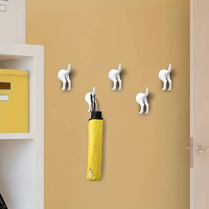 NEW Dog Tail Hooks Set of 2, Wall Mounted Dog Butt, Door Hanger, Hat, Coat keys - FranksFunkyStuff