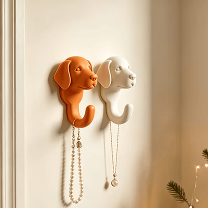 NEW DOG WALL HOOK , Floppy-Eared Dog Shaped Wall Hook ( 2 PIECE SET) - FranksFunkyStuff