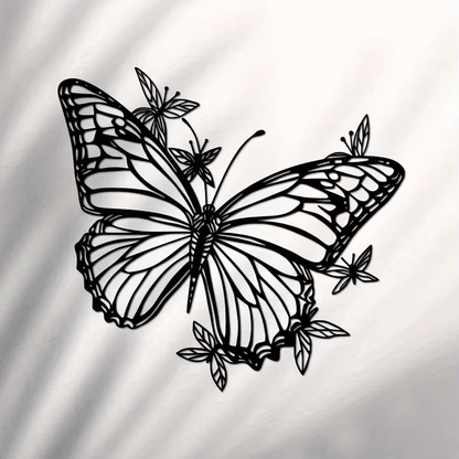 NEW Elegant Butterfly Metal Silhouette Wall Art (small) - FranksFunkyStuff