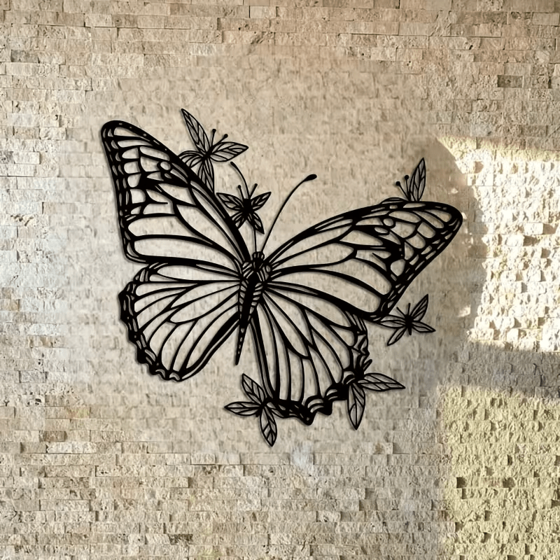 NEW Elegant Butterfly Metal Silhouette Wall Art (small) - FranksFunkyStuff