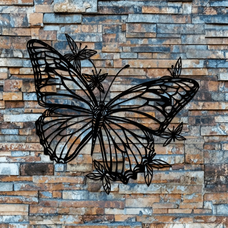 NEW Elegant Butterfly Metal Wall Art Sculpture - Art Deco Style (Large) - FranksFunkyStuff