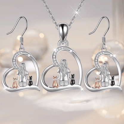 NEW Elegant Stylish Cat Earrings With Necklace - FranksFunkyStuff