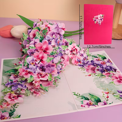 NEW Flower Pop-Up Card Featuring an Orchid Free Shipping - FranksFunkyStuff