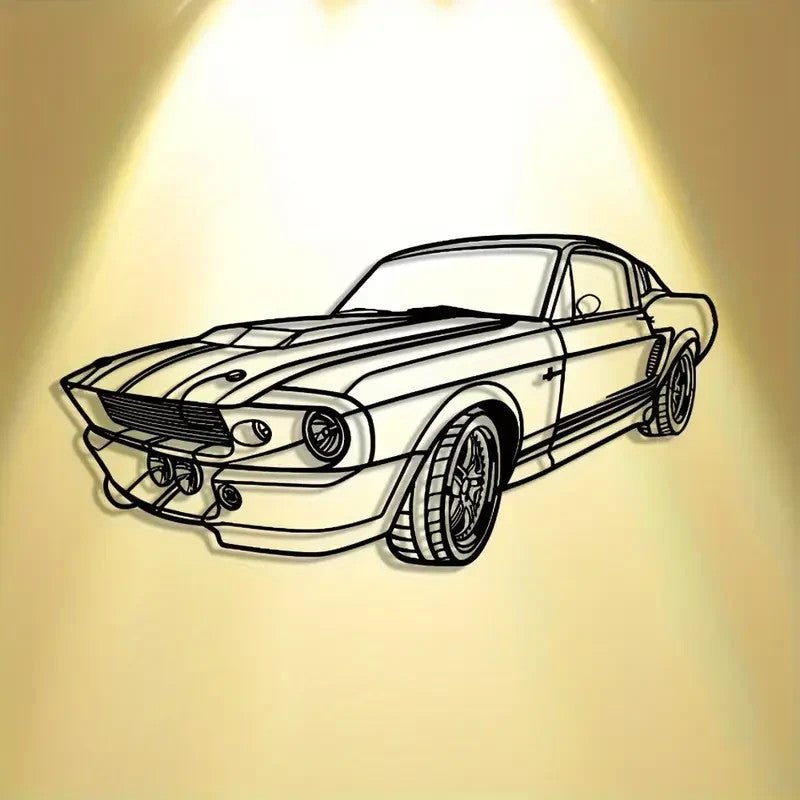 NEW FORD MUSTANG Metal Silhouette - FranksFunkyStuff