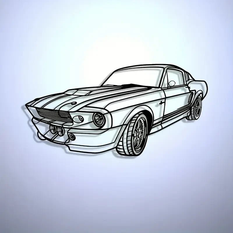 NEW FORD MUSTANG Metal Silhouette - FranksFunkyStuff