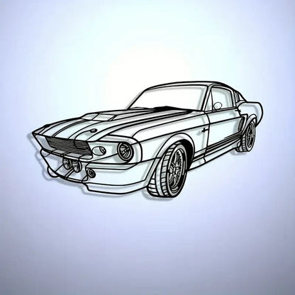 NEW FORD MUSTANG Metal Silhouette - FranksFunkyStuff