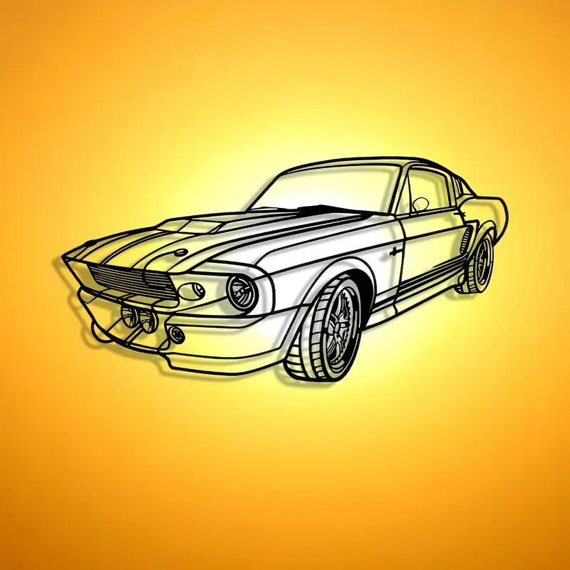 NEW FORD MUSTANG Metal Silhouette - FranksFunkyStuff