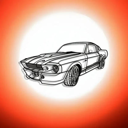 NEW FORD MUSTANG Metal Silhouette - FranksFunkyStuff