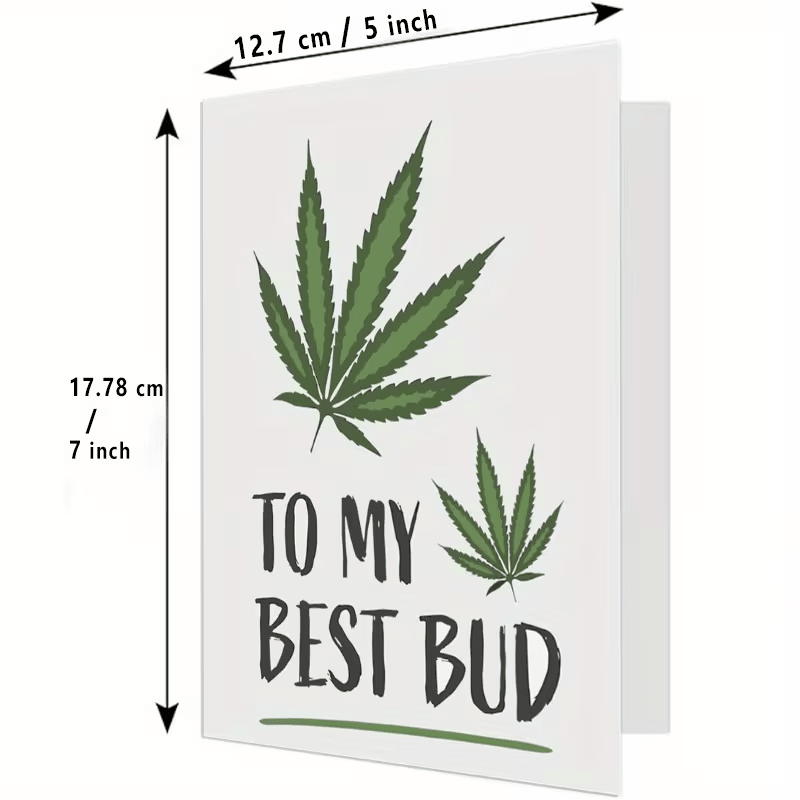 NEW Funny Cannabis-Themed Birthday Card for Him or Her FREE SHIPPING - FranksFunkyStuff