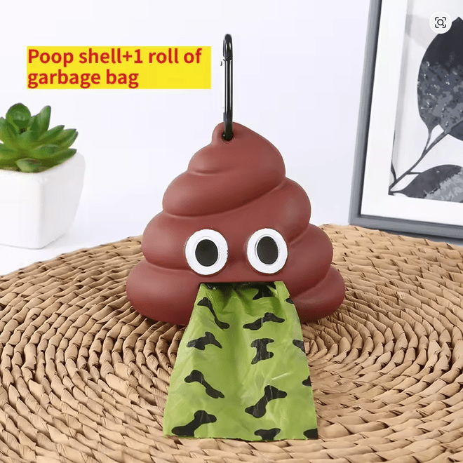 NEW Funny Dog Garbage Bag Dispenser for Pets Includes 1 Roll of Scented Bags - FranksFunkyStuff