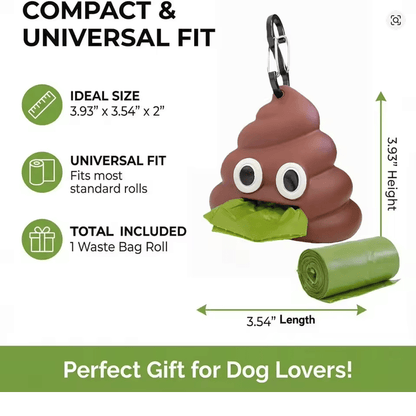 NEW Funny Dog Garbage Bag Dispenser for Pets Includes 1 Roll of Scented Bags - FranksFunkyStuff