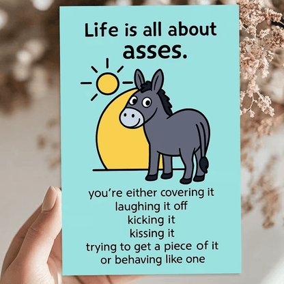 NEW Funny Donkey Greeting Card, FREE SHIPPING - FranksFunkyStuff